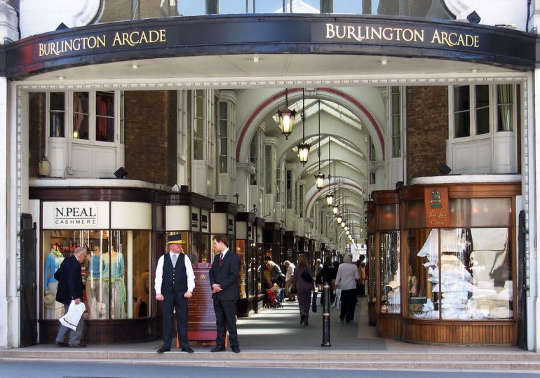 cash Burlington_Arcade,_north_entrance